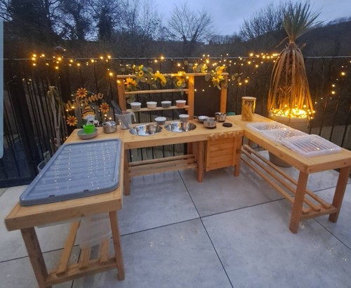 Xxxl shape mud kitchen with - kitchen,