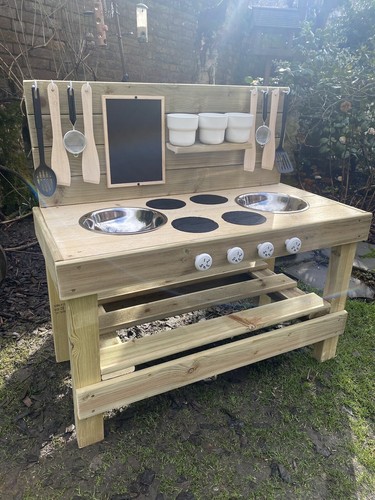 Wooden mud kitchen - wooden,